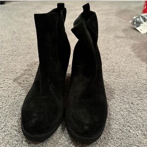 blondo Black Suede Ankle Boots